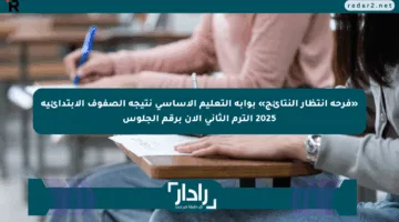 «فرحة انتظار النتائج» بوابة التعليم الاساسي نتيجه الصفوف الابتدائية 2025 الترم الثاني الآن برقم الجلوس